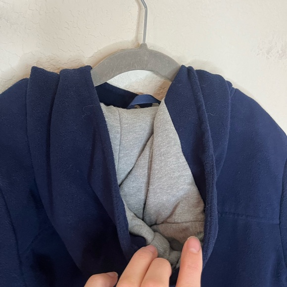 Cat & Jack Navy Pea coat Zipper Toggle Closure with Hood size Small - Picture 12 of 14